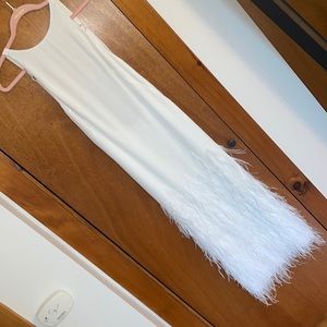 Cult Gaia Aja feather gown